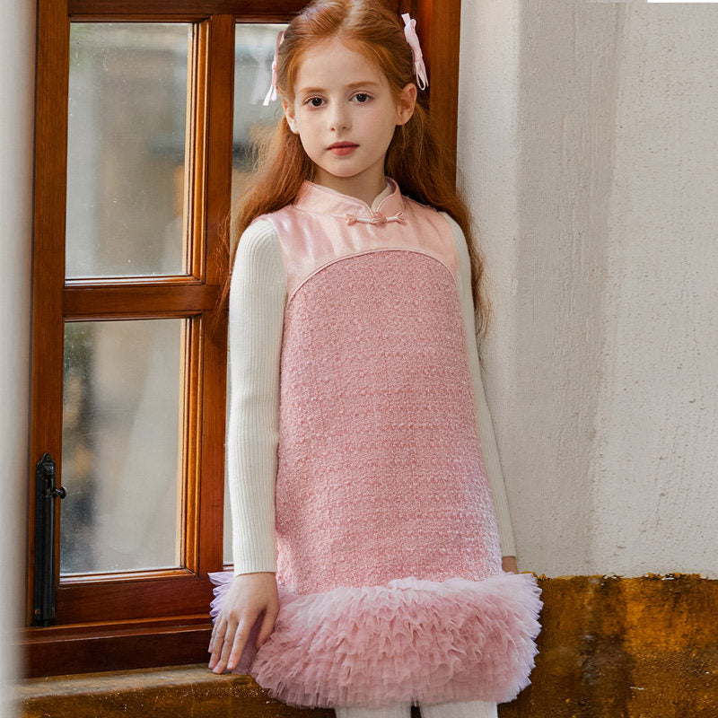 Pankou drop waist ruffle dress