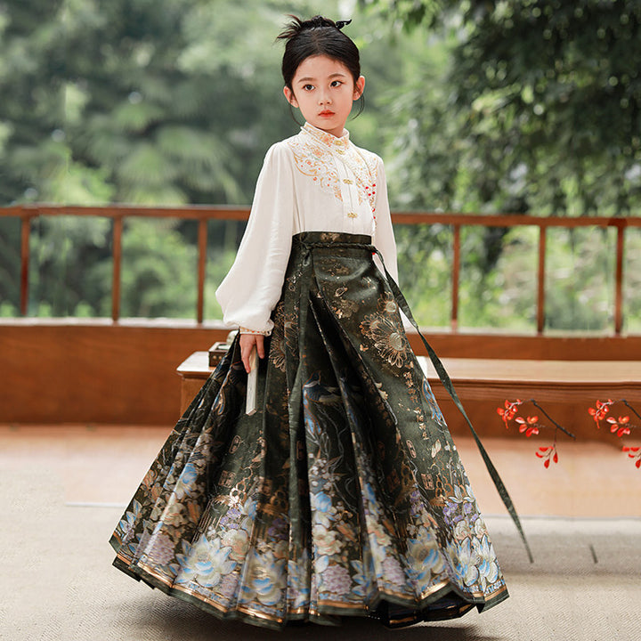 MaMianQuan Chinese pleaded skirt