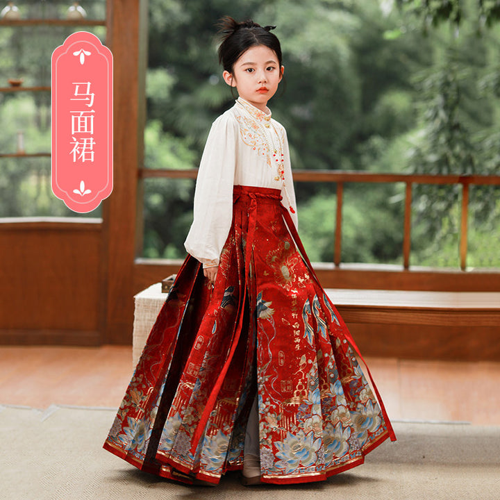 MaMianQuan Chinese pleaded skirt