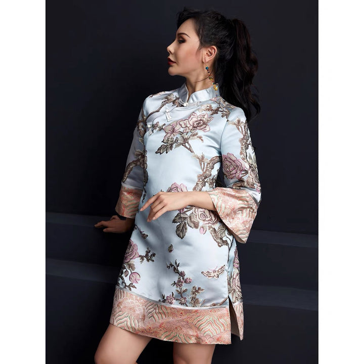 JACQUARD LOOSE FIT CHEONGSAM TUNIC