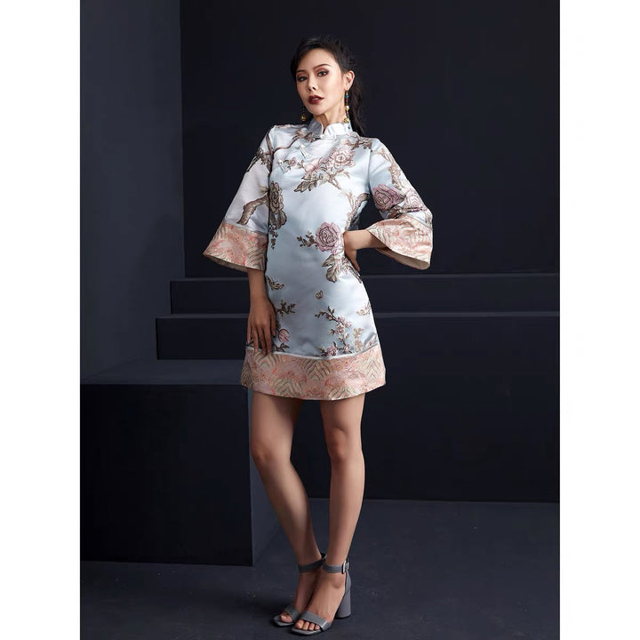 JACQUARD LOOSE FIT CHEONGSAM TUNIC