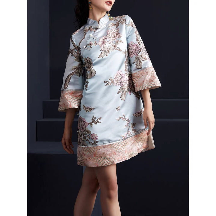 JACQUARD LOOSE FIT CHEONGSAM TUNIC